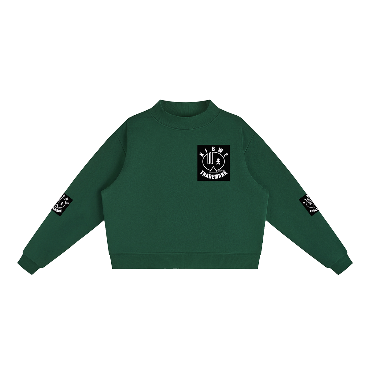 Essential Fleece Mock-Neck Crew Sweatshirt