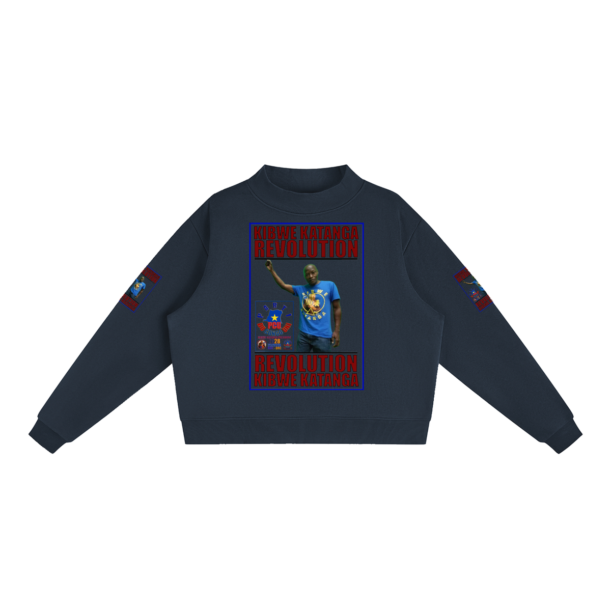 Essential Fleece Mock-Neck Crew Sweatshirt