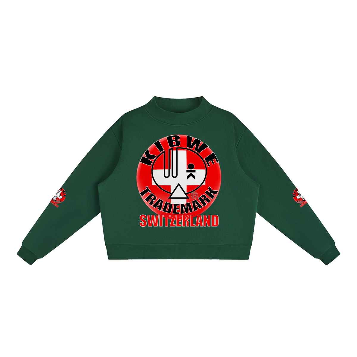 Essential Fleece Mock-Neck Crew Sweatshirt