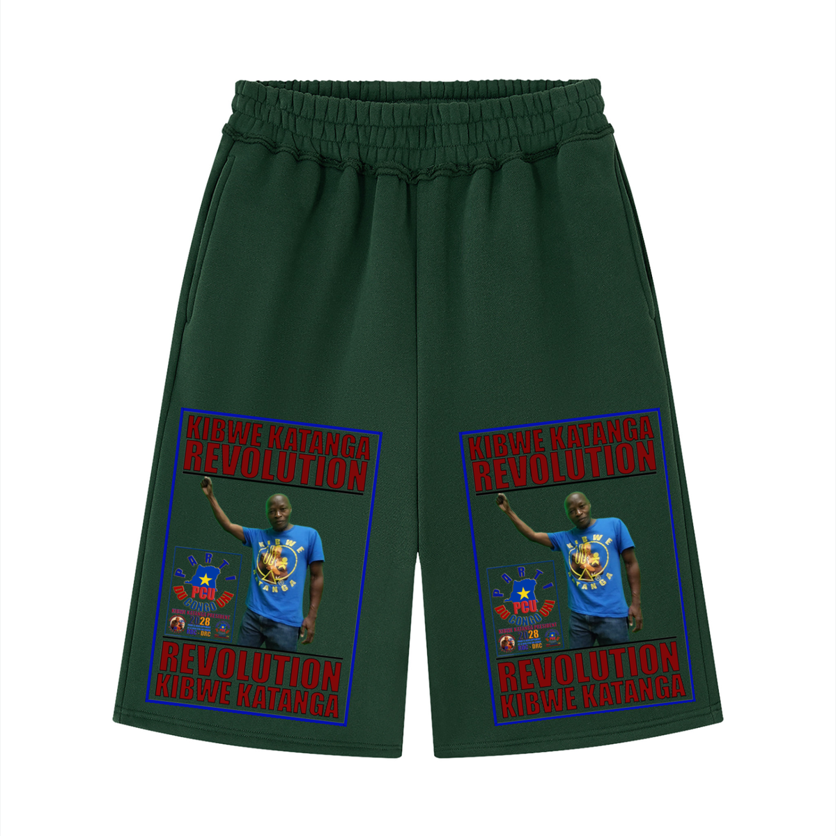 Unisex Raw Edge Fleece Shorts