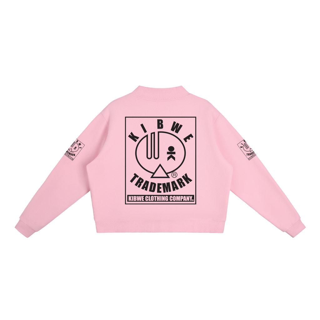 Essential Fleece Mock-Neck Crew Sweatshirt
