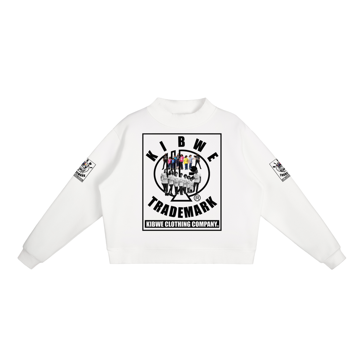 Essential Fleece Mock-Neck Crew Sweatshirt