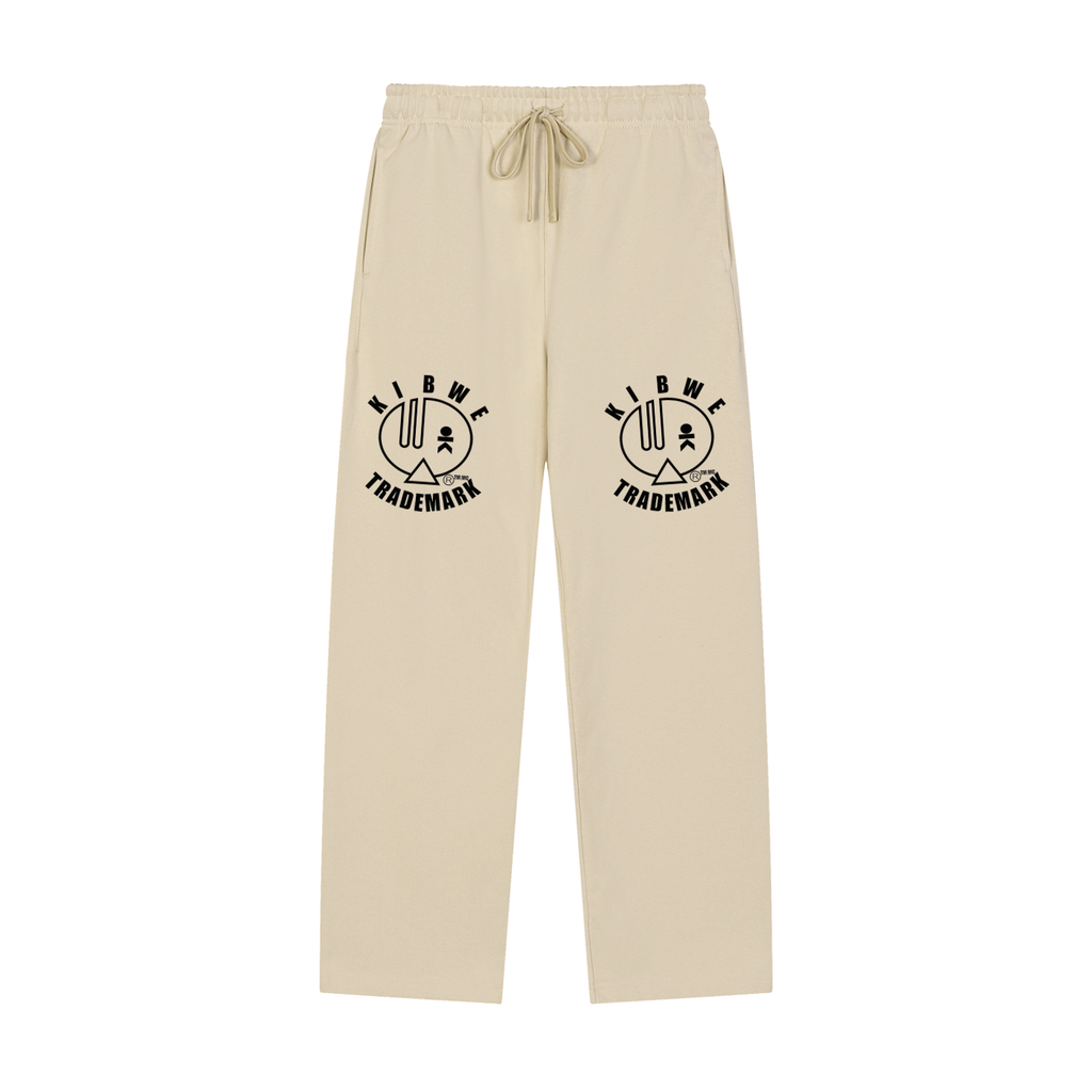Solid Color Straight-Leg Sweatpants