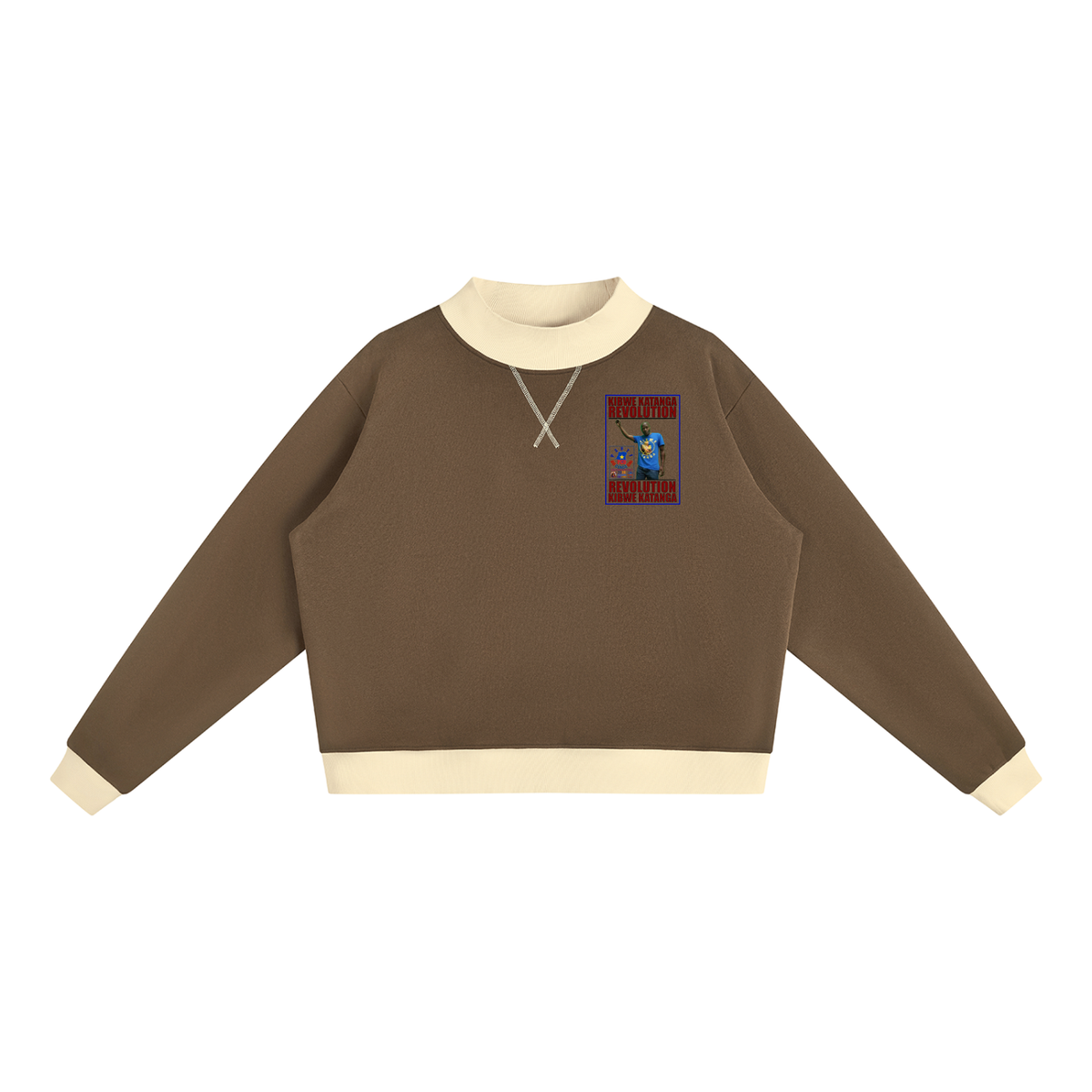 Women’s Mock Neck Crewneck Sweatshirt