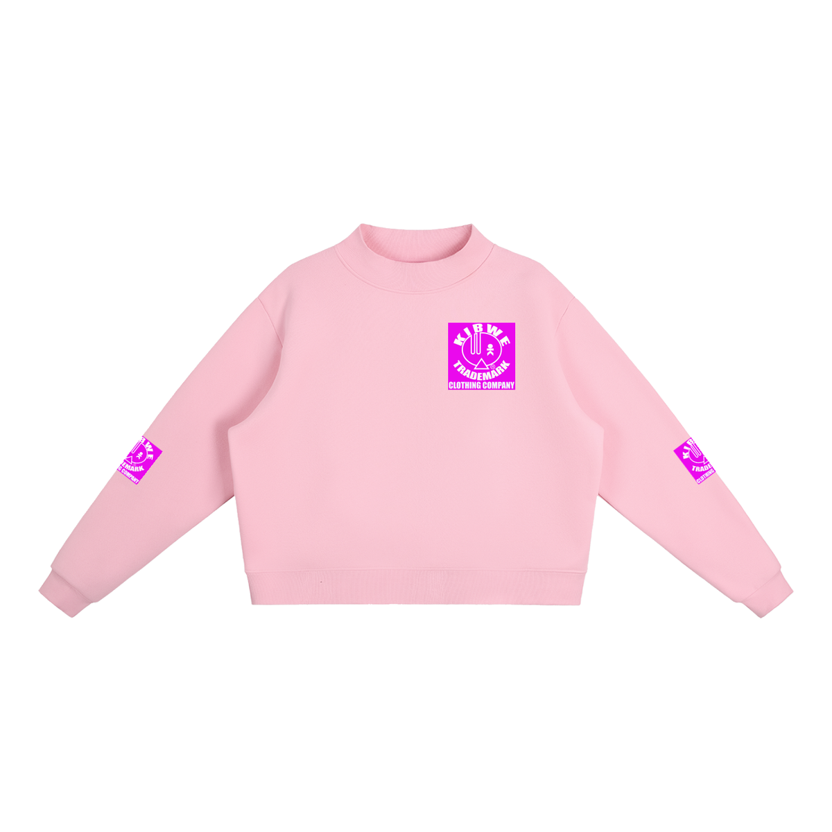Essential Fleece Mock-Neck Crew Sweatshirt