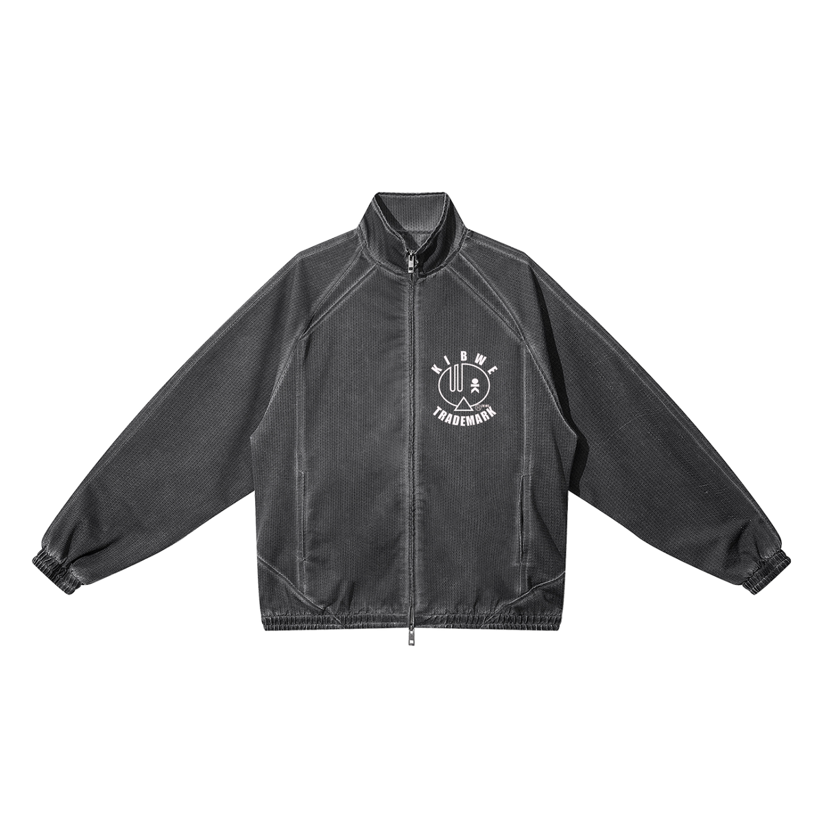 Unisex Vintage Wash Full Zip Mesh Jacket