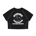 Women's Contrast Stitch Raglan Crop T-Shirt