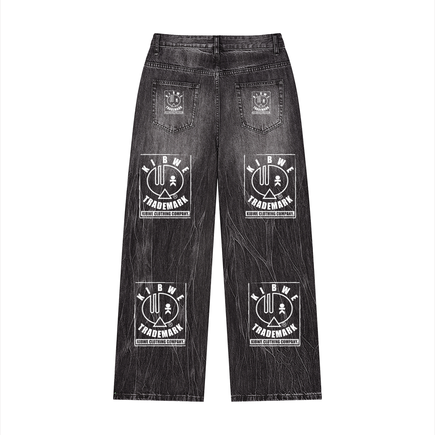Men’s Vintage Wash Wide Leg Jeans
