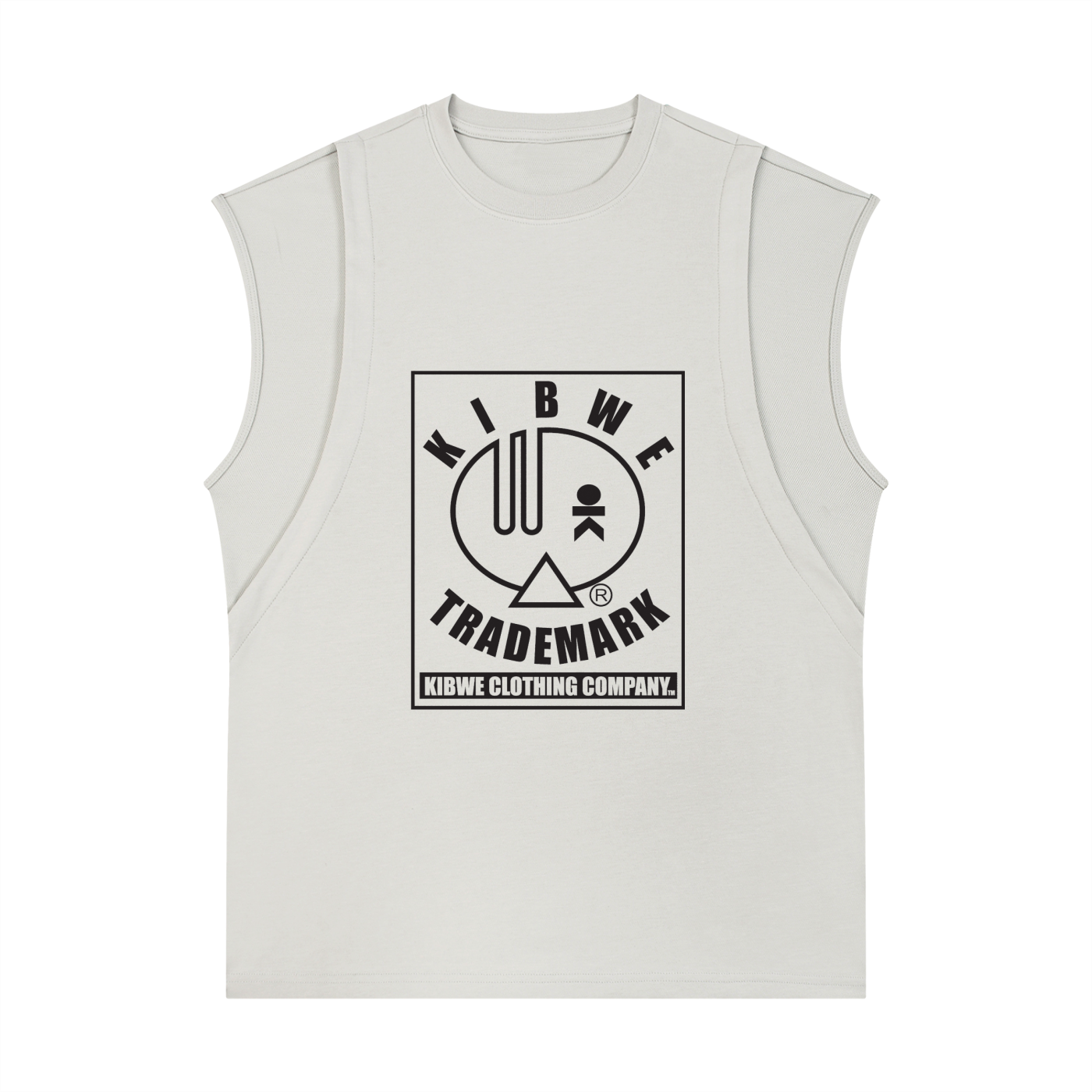 Spliced Panel Sleeveless Muscle T-Shirt