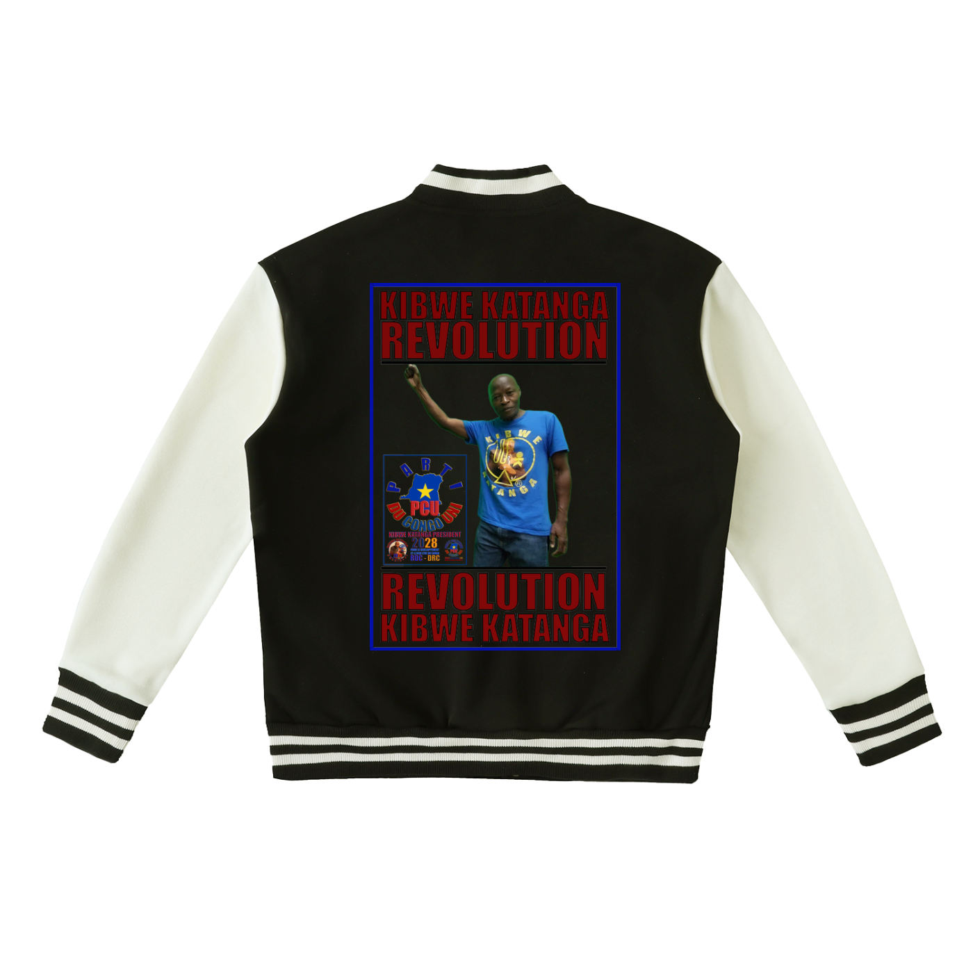 Two-Tone Fleeced Varsity Jacket