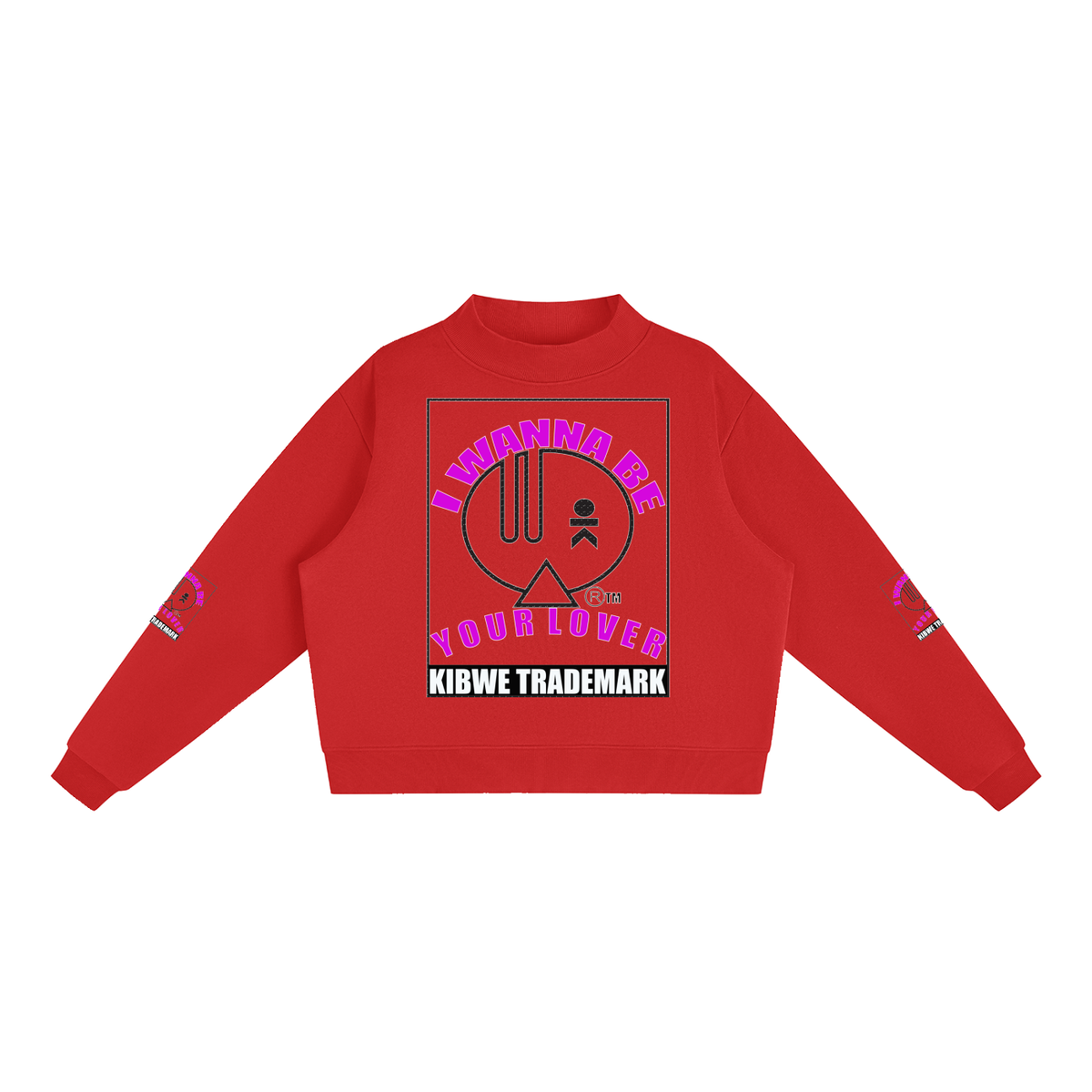 Essential Fleece Mock-Neck Crew Sweatshirt