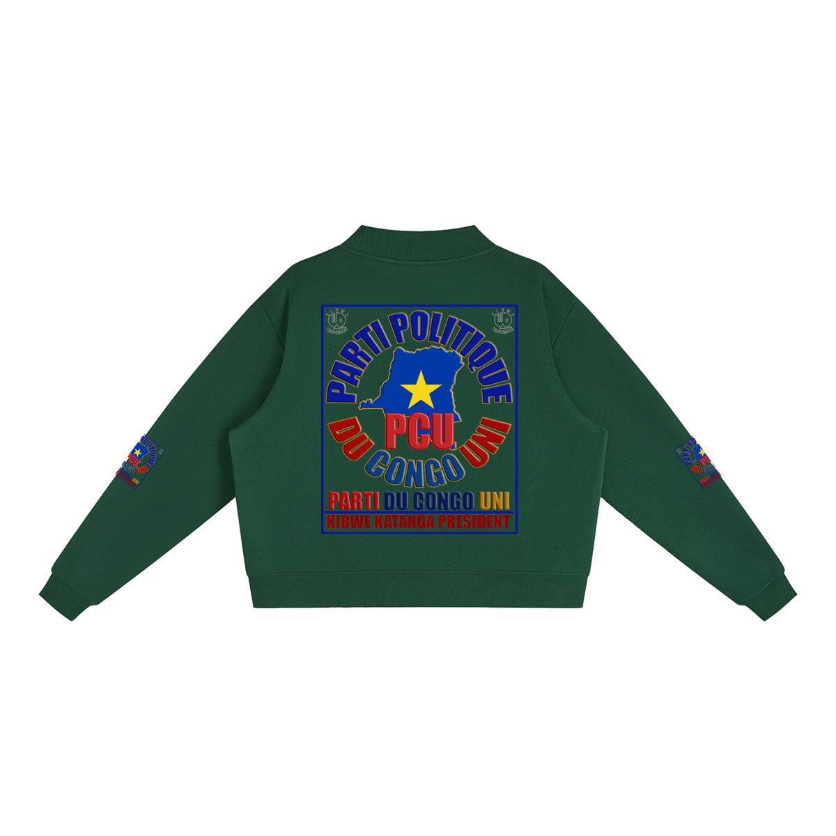 Essential Fleece Mock-Neck Crew Sweatshirt