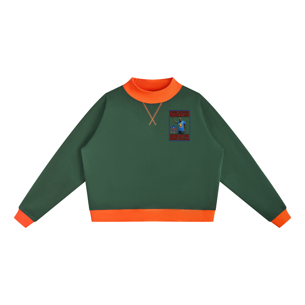 Women’s Mock Neck Crewneck Sweatshirt