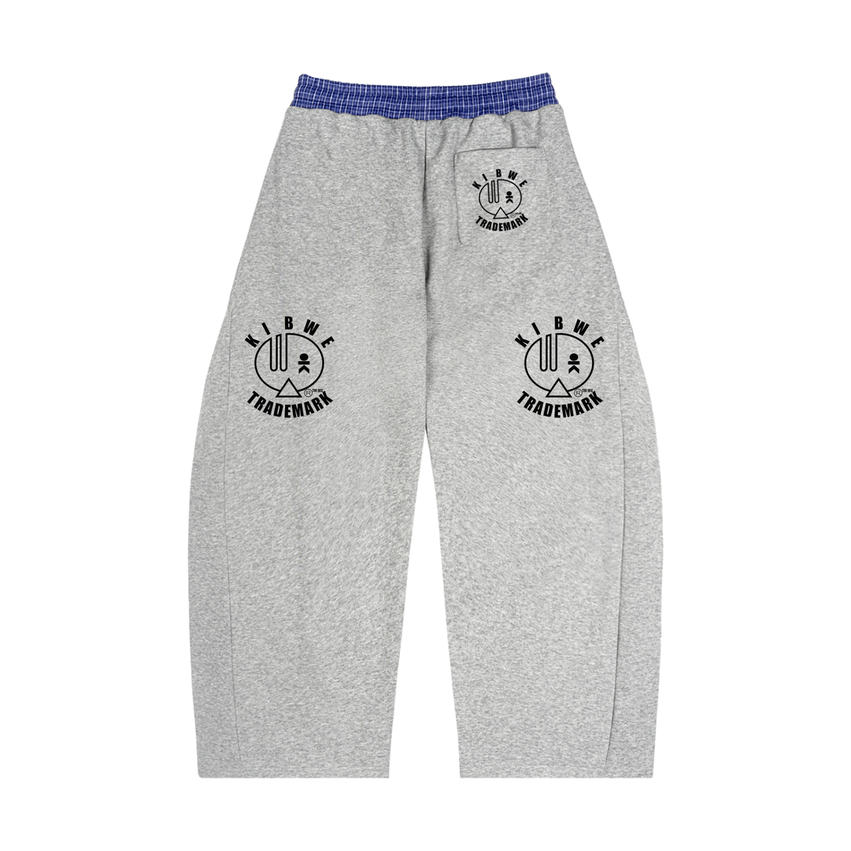 Plaid Waistband Barrel Sweatpants