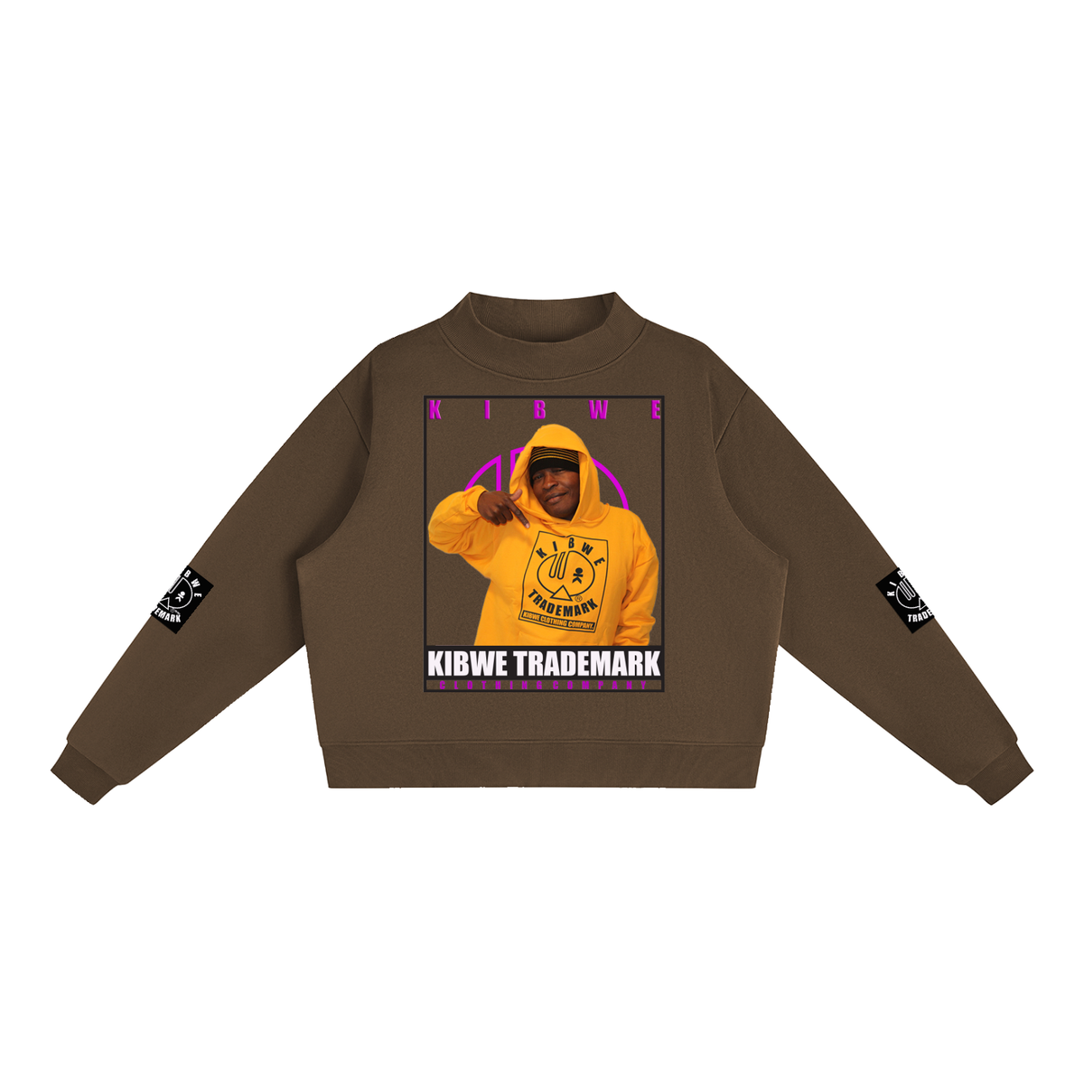Essential Fleece Mock-Neck Crew Sweatshirt