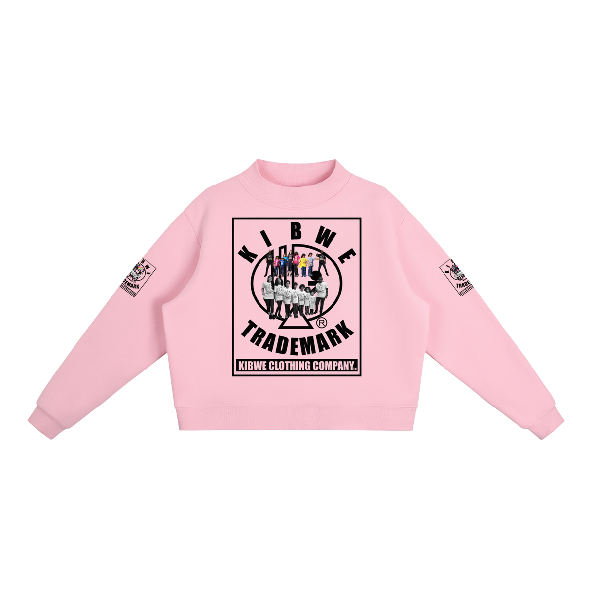 Essential Fleece Mock-Neck Crew Sweatshirt