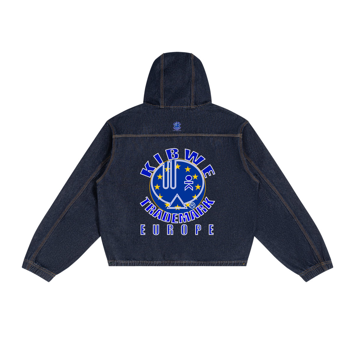 Men's Boxy Vintage Wash Hooded Denim Jacket