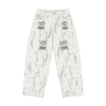 Women's Splatter Barrel Leg Jeans