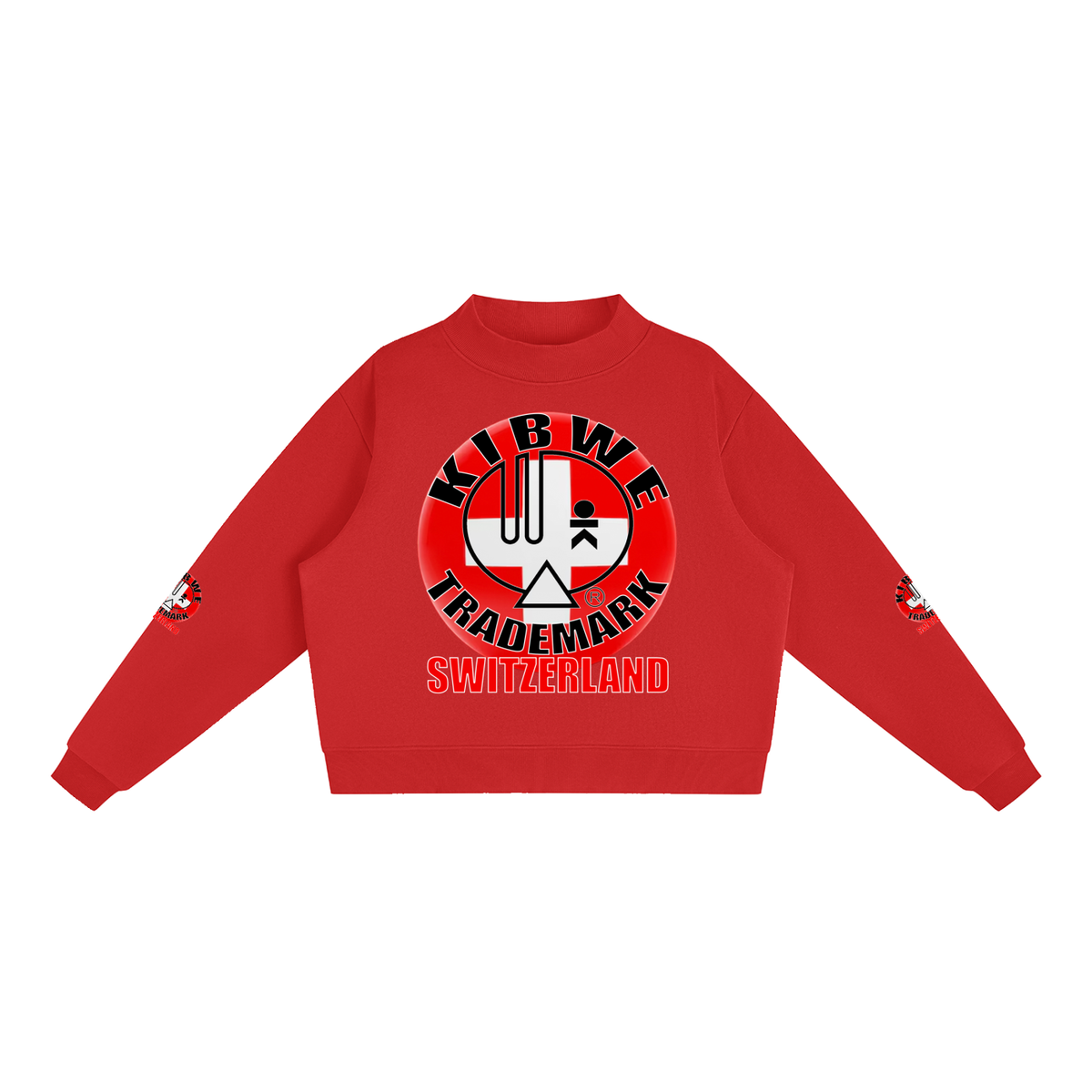 Essential Fleece Mock-Neck Crew Sweatshirt