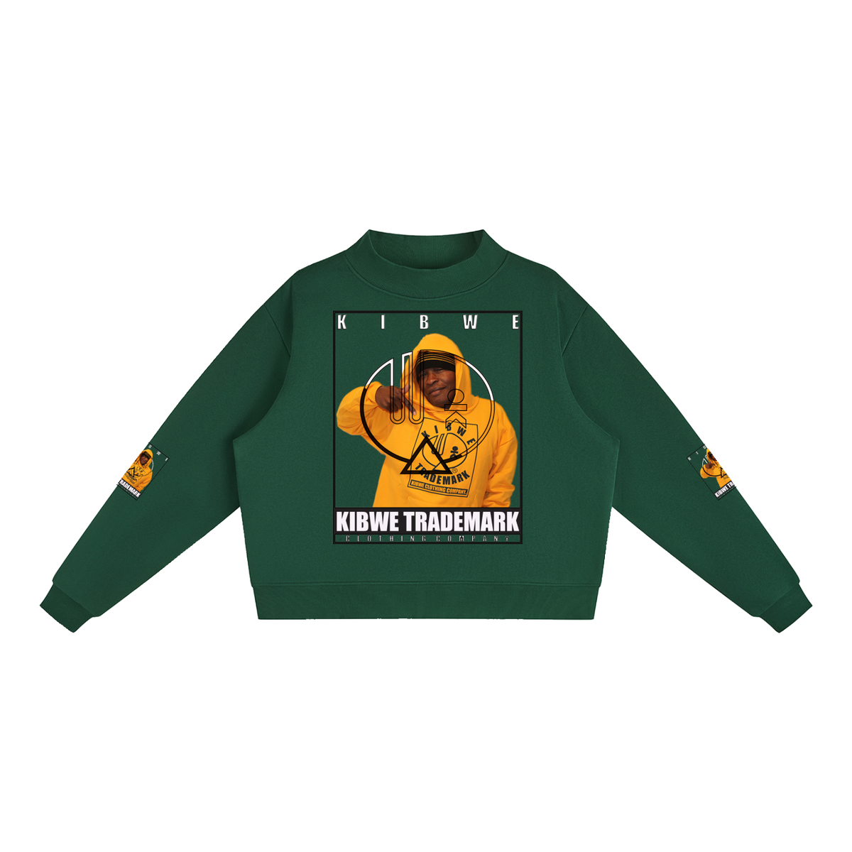 Essential Fleece Mock-Neck Crew Sweatshirt