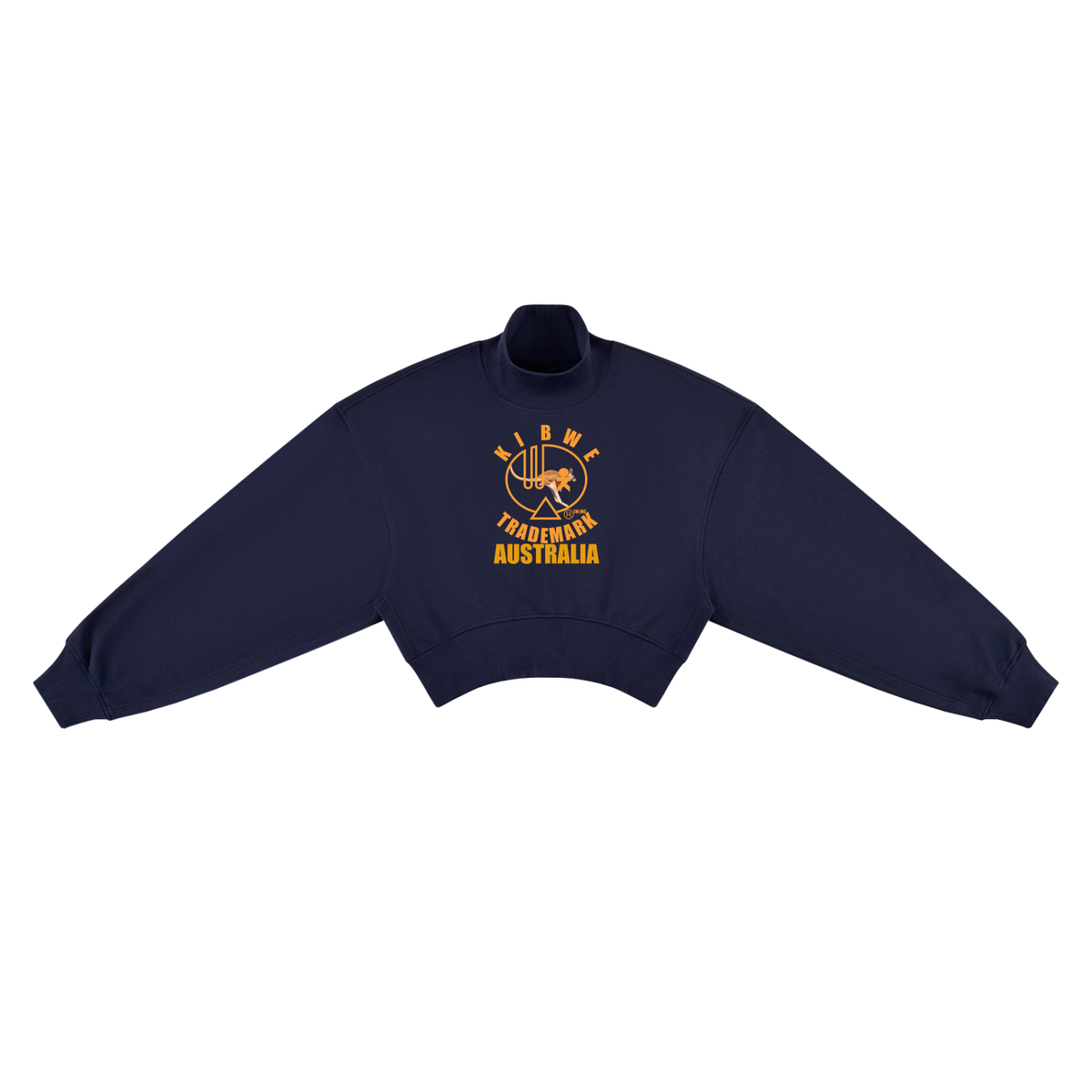 Women's Crop Mock Neck Sweatshirt