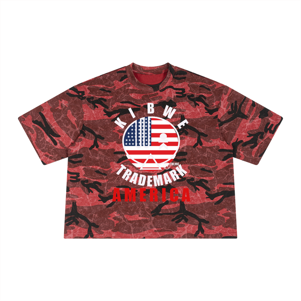 Unisex Boxy Camo Print T-Shirt