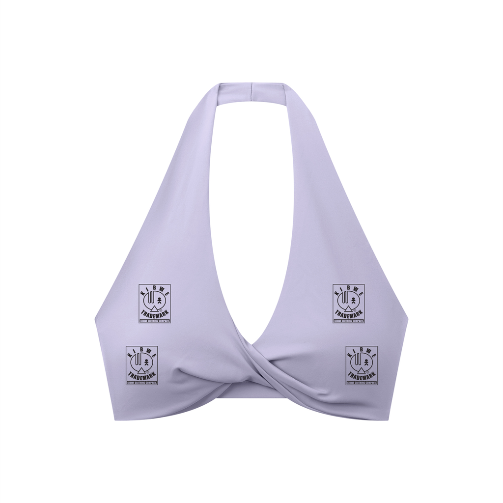 Women's Pleated Halter Sports Bra