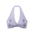 Women's Pleated Halter Sports Bra
