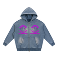 Sunfade Two-way Zipper Boxy Fleece Hoodie