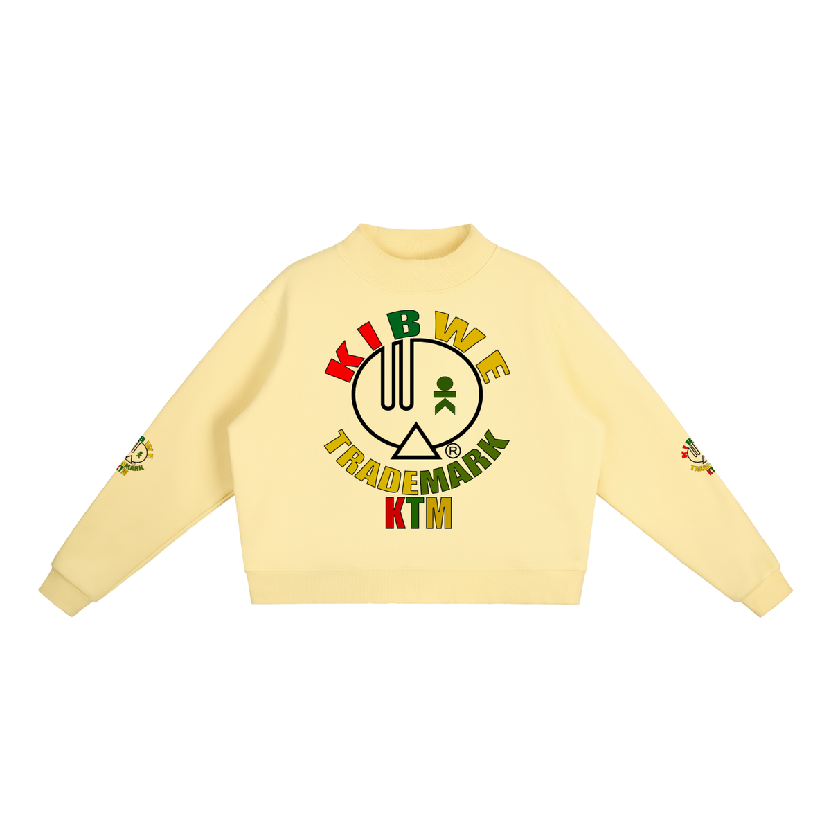 Essential Fleece Mock-Neck Crew Sweatshirt