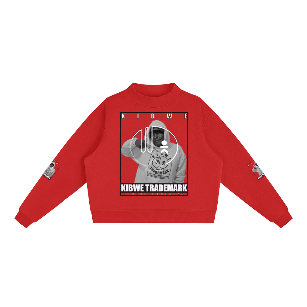 Essential Fleece Mock-Neck Crew Sweatshirt