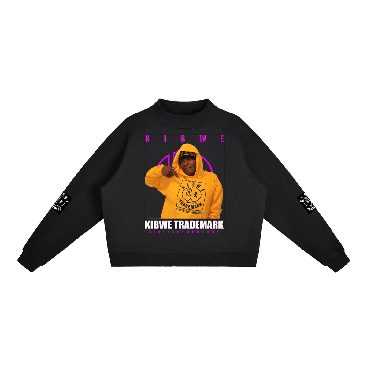 Essential Fleece Mock-Neck Crew Sweatshirt