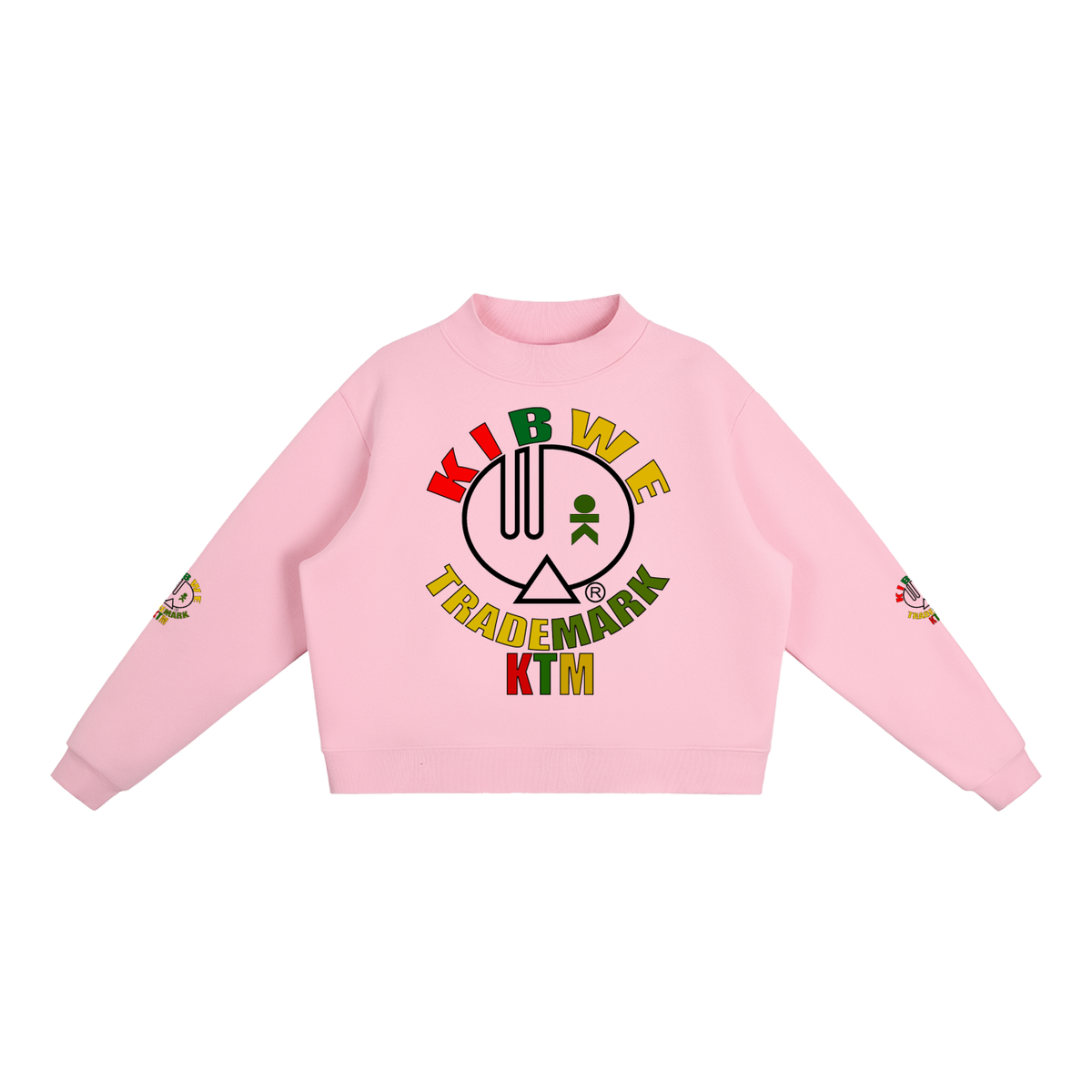 Essential Fleece Mock-Neck Crew Sweatshirt