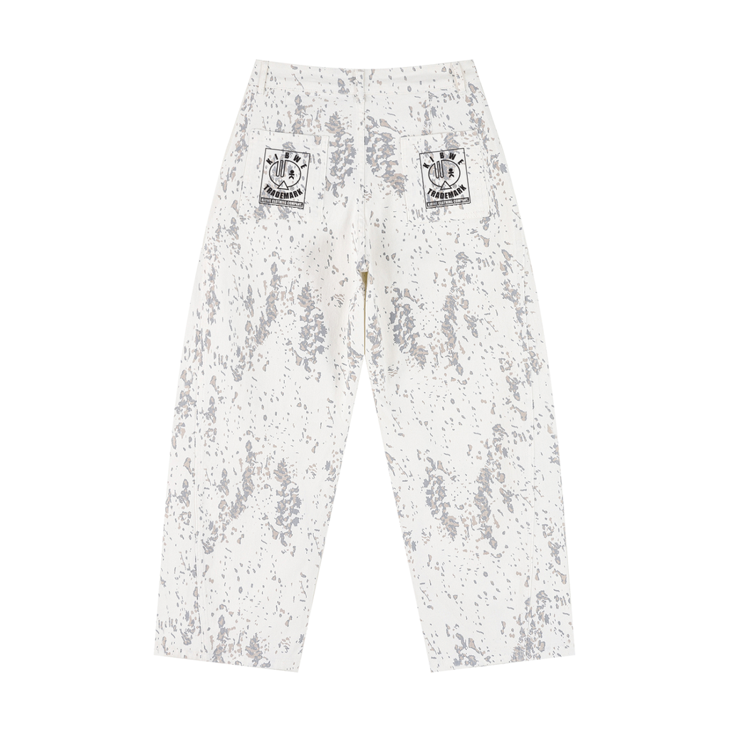 Women's Splatter Barrel Leg Jeans