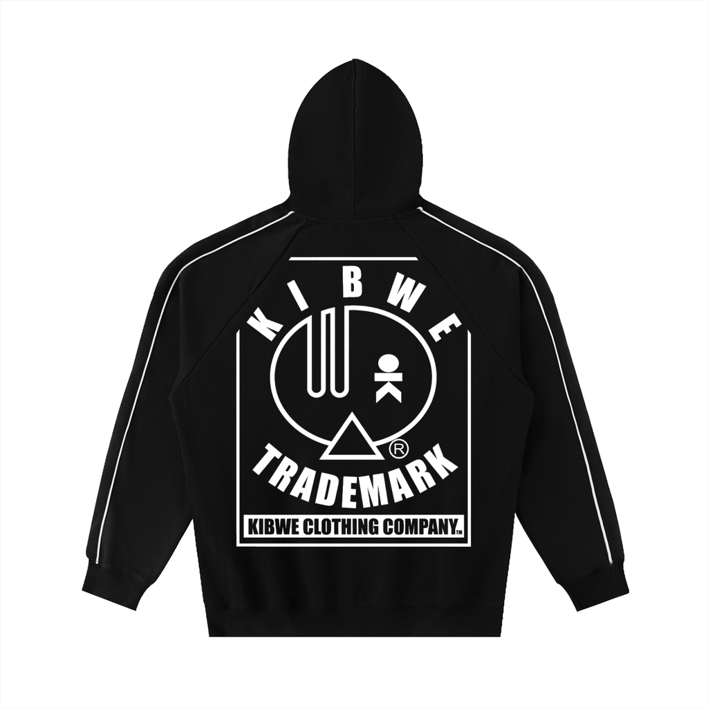 Contrast Piping Raglan Hoodie
