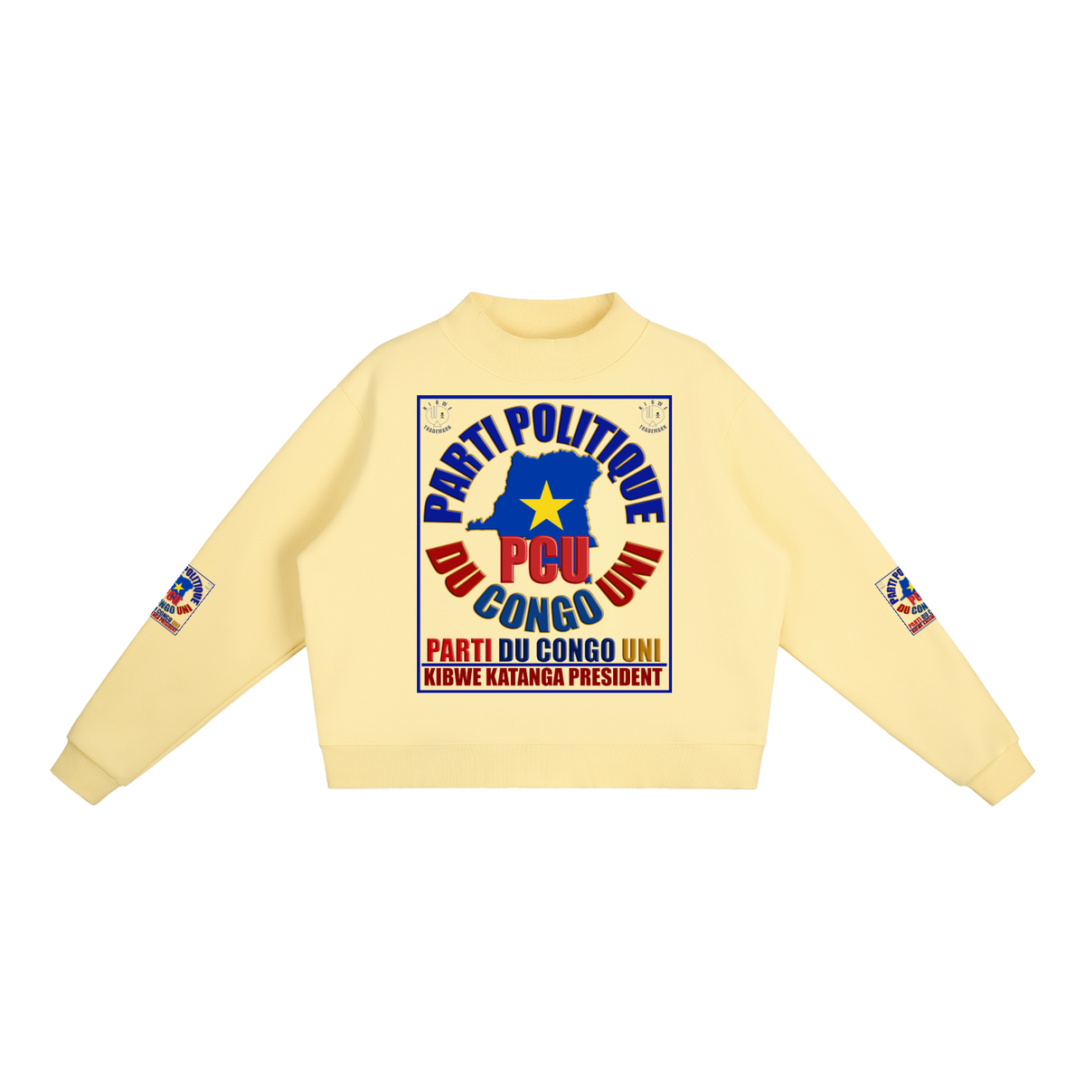 Essential Fleece Mock-Neck Crew Sweatshirt