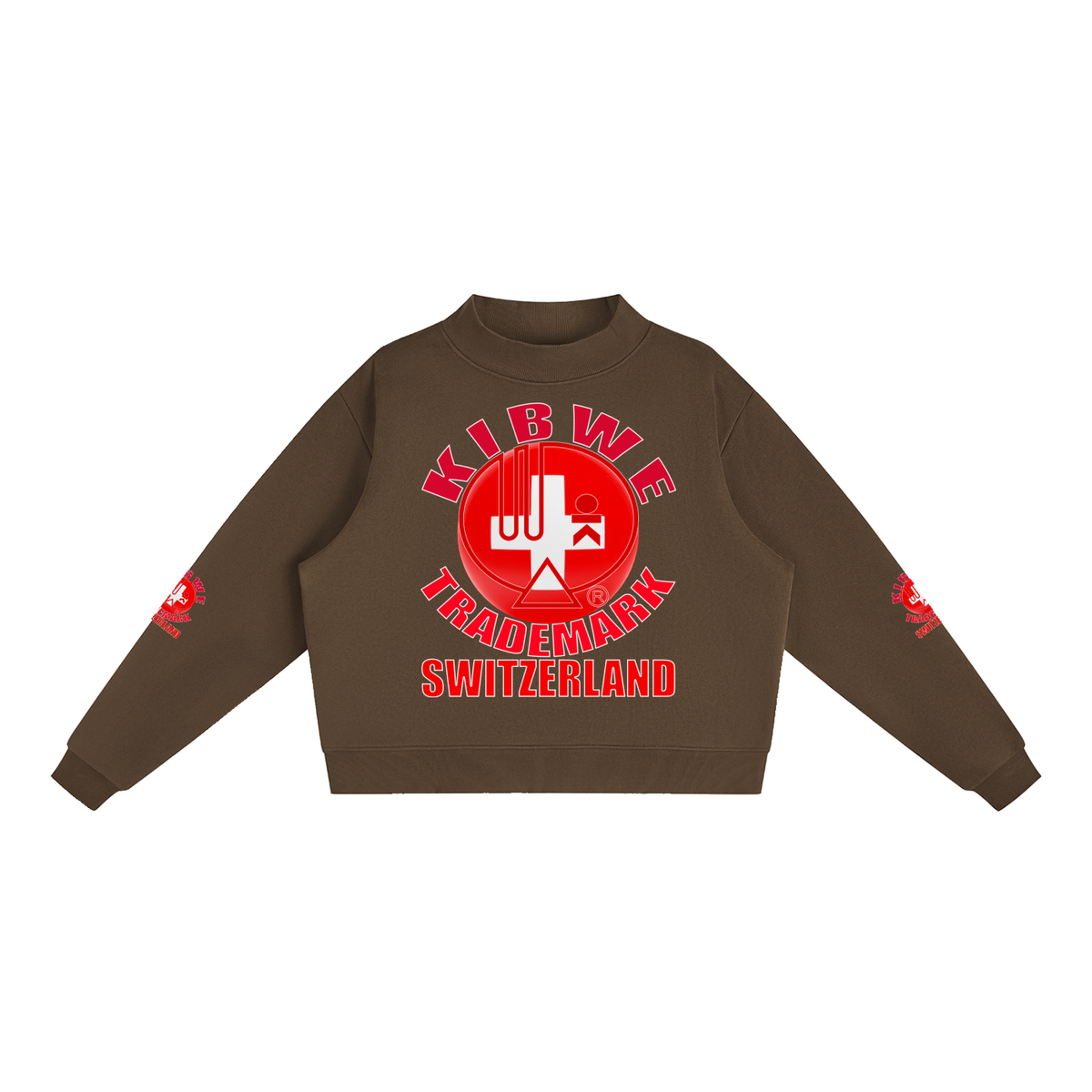 Essential Fleece Mock-Neck Crew Sweatshirt