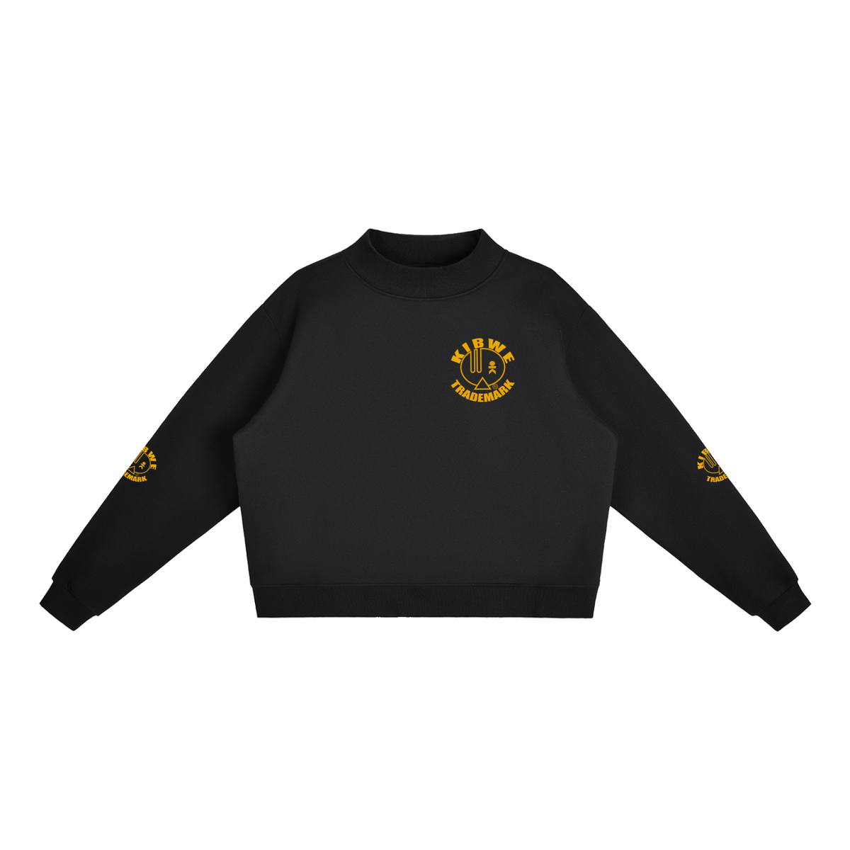 Essential Fleece Mock-Neck Crew Sweatshirt
