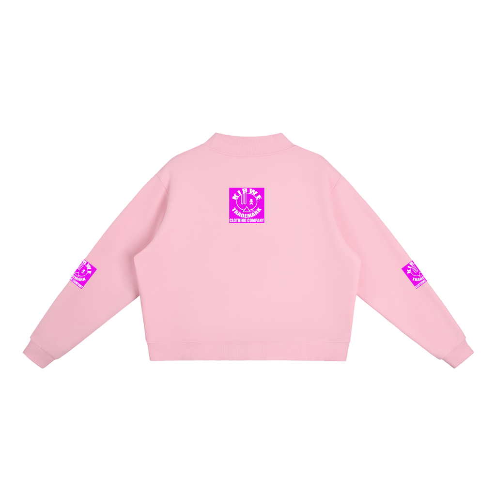 Essential Fleece Mock-Neck Crew Sweatshirt