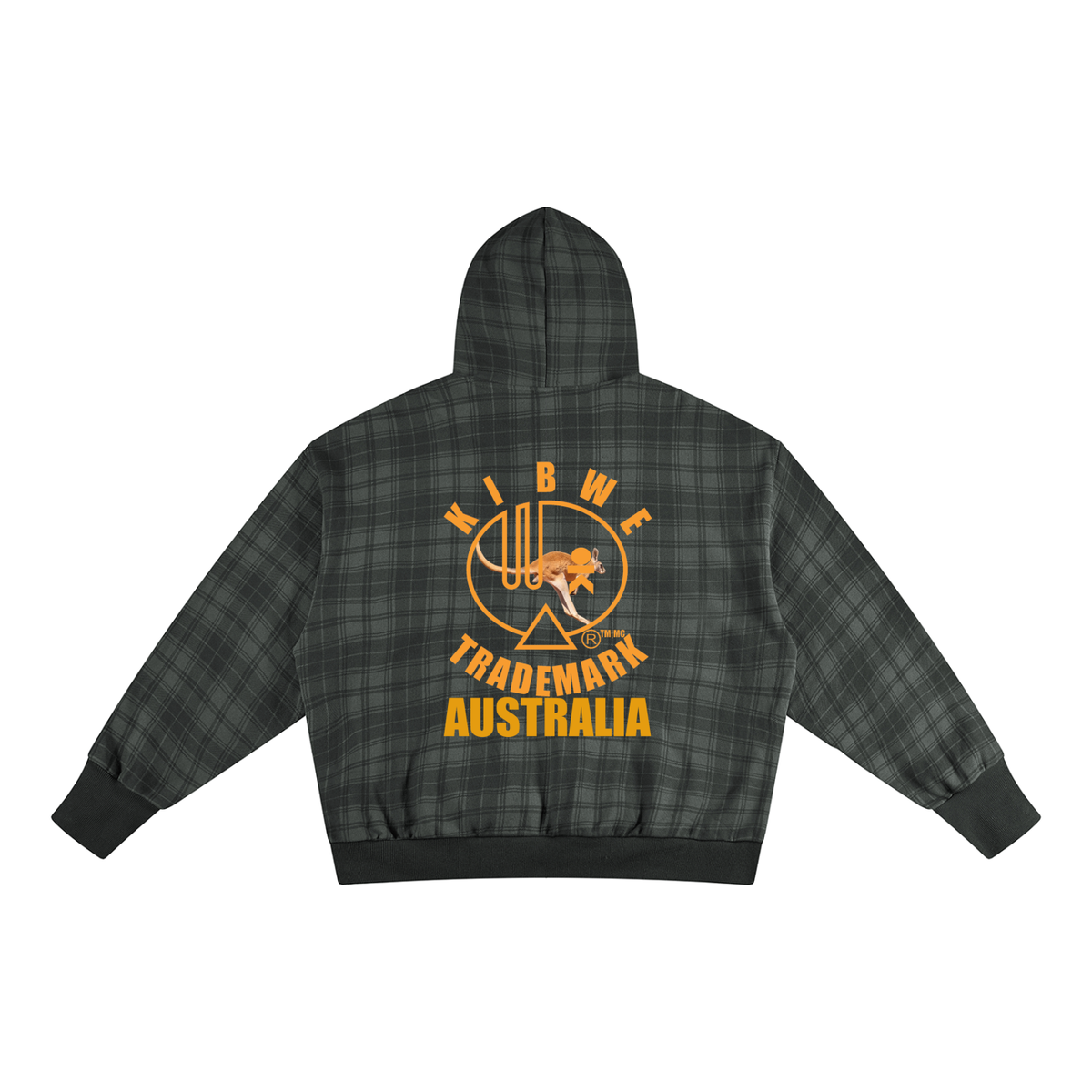 Unisex Plaid Color Block Hoodie