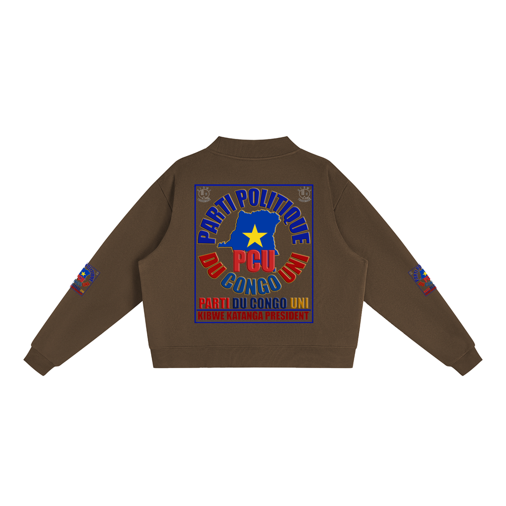 Essential Fleece Mock-Neck Crew Sweatshirt