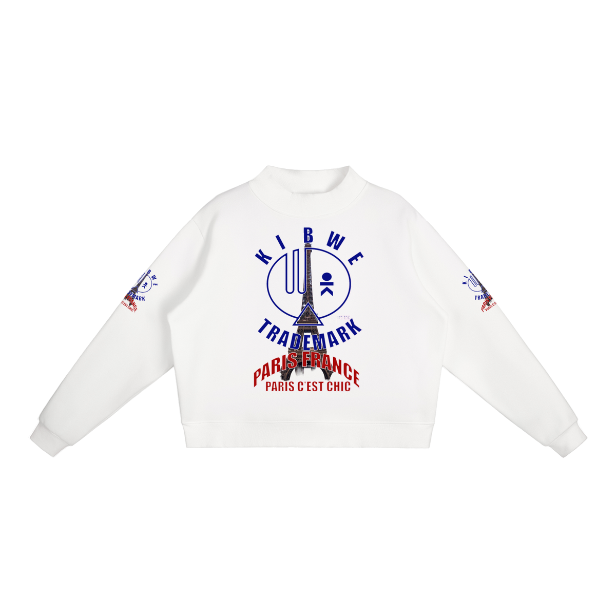 Essential Fleece Mock-Neck Crew Sweatshirt