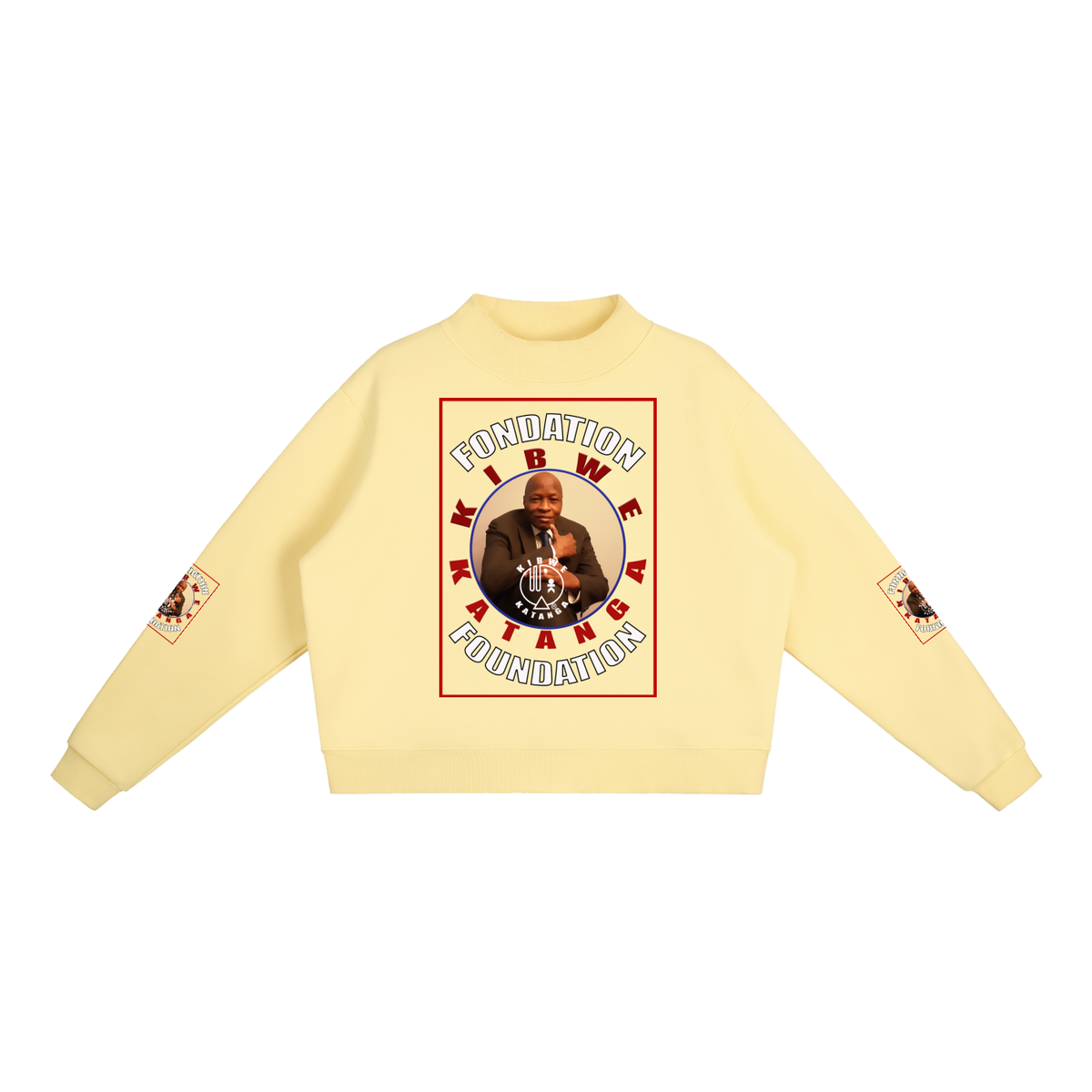 Essential Fleece Mock-Neck Crew Sweatshirt