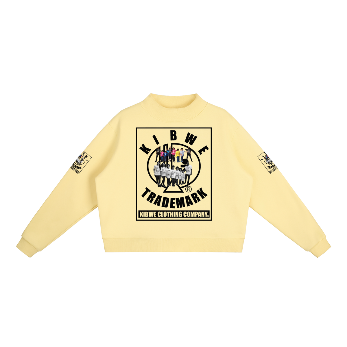 Essential Fleece Mock-Neck Crew Sweatshirt