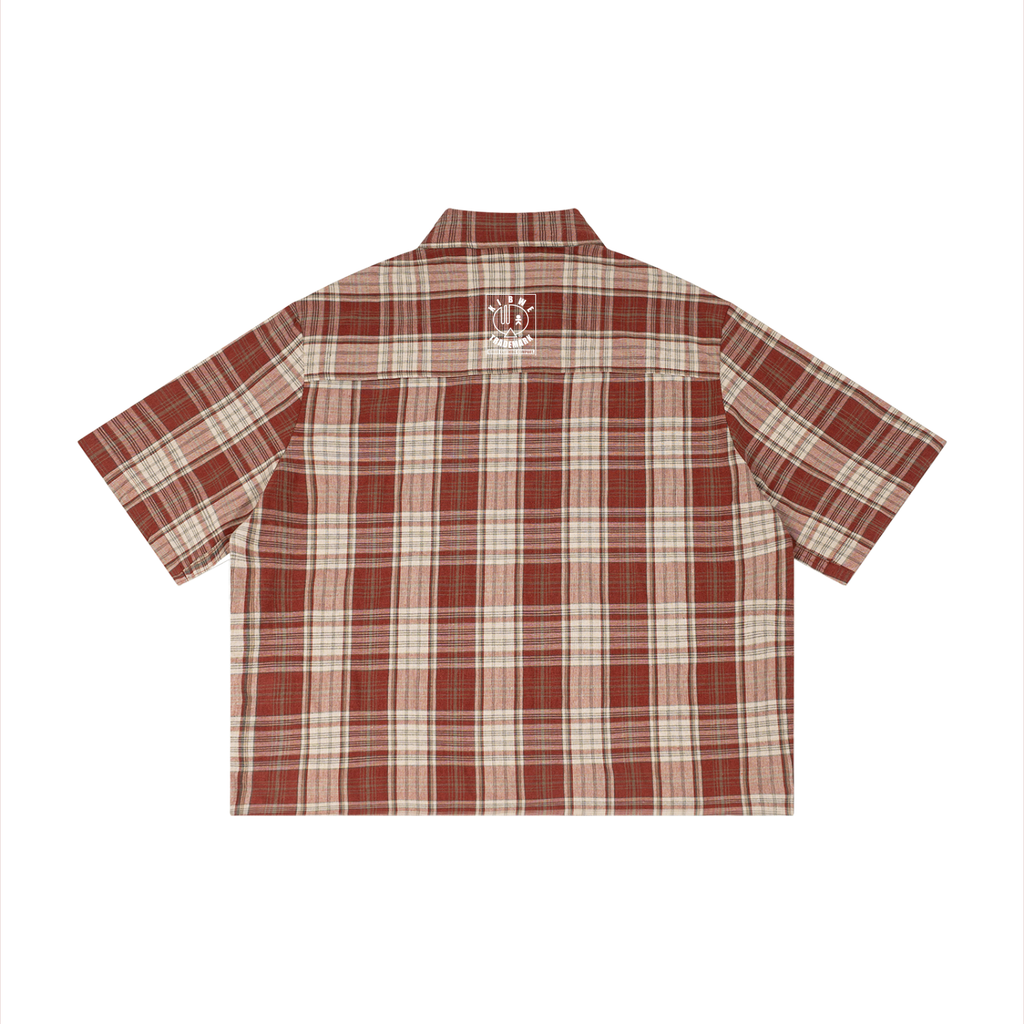 Unisex Plaid Boxy Short Sleeve Shirt