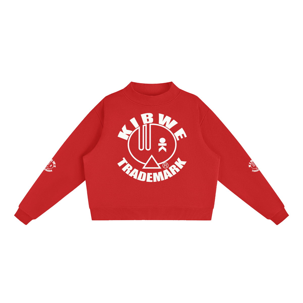 Essential Fleece Mock-Neck Crew Sweatshirt