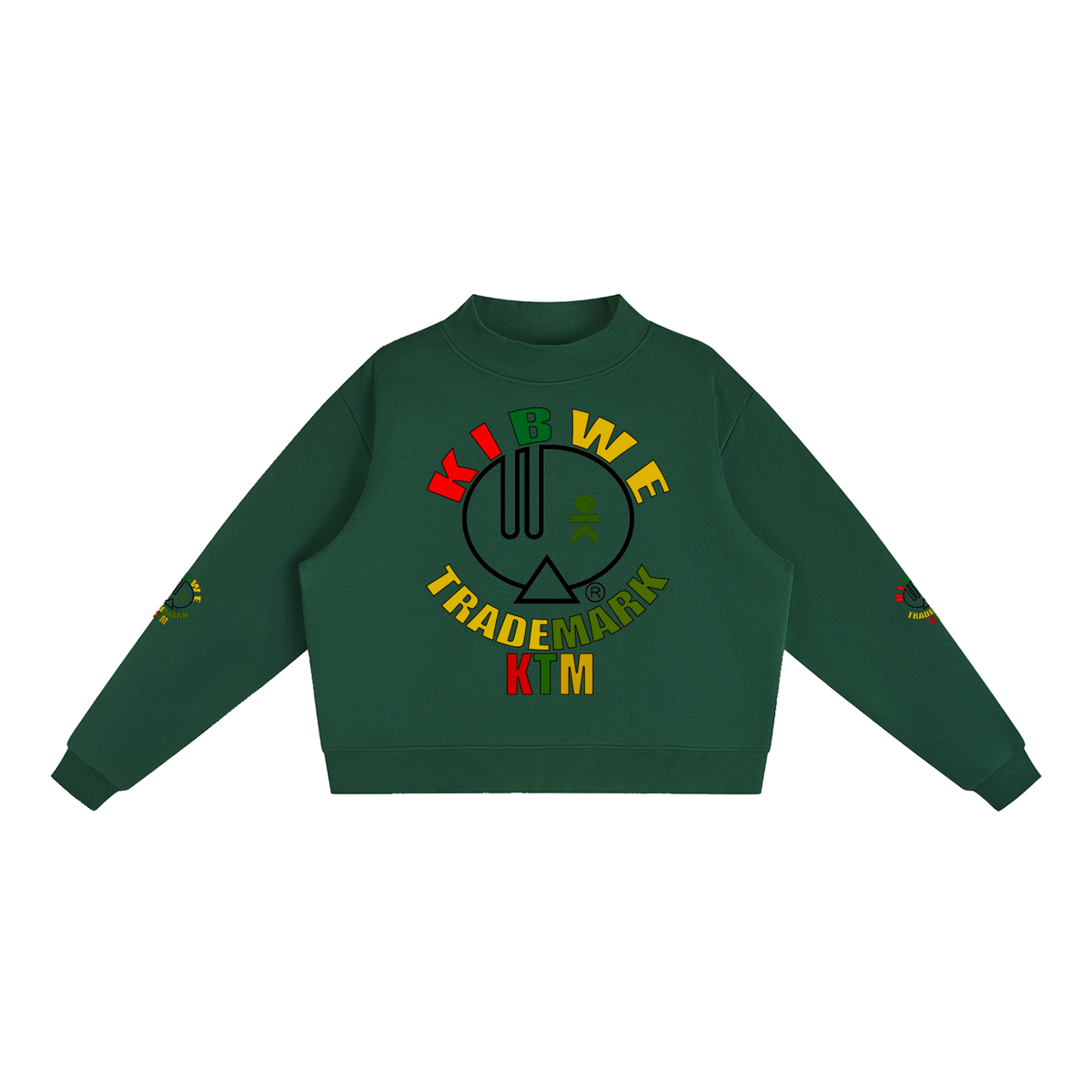 Essential Fleece Mock-Neck Crew Sweatshirt