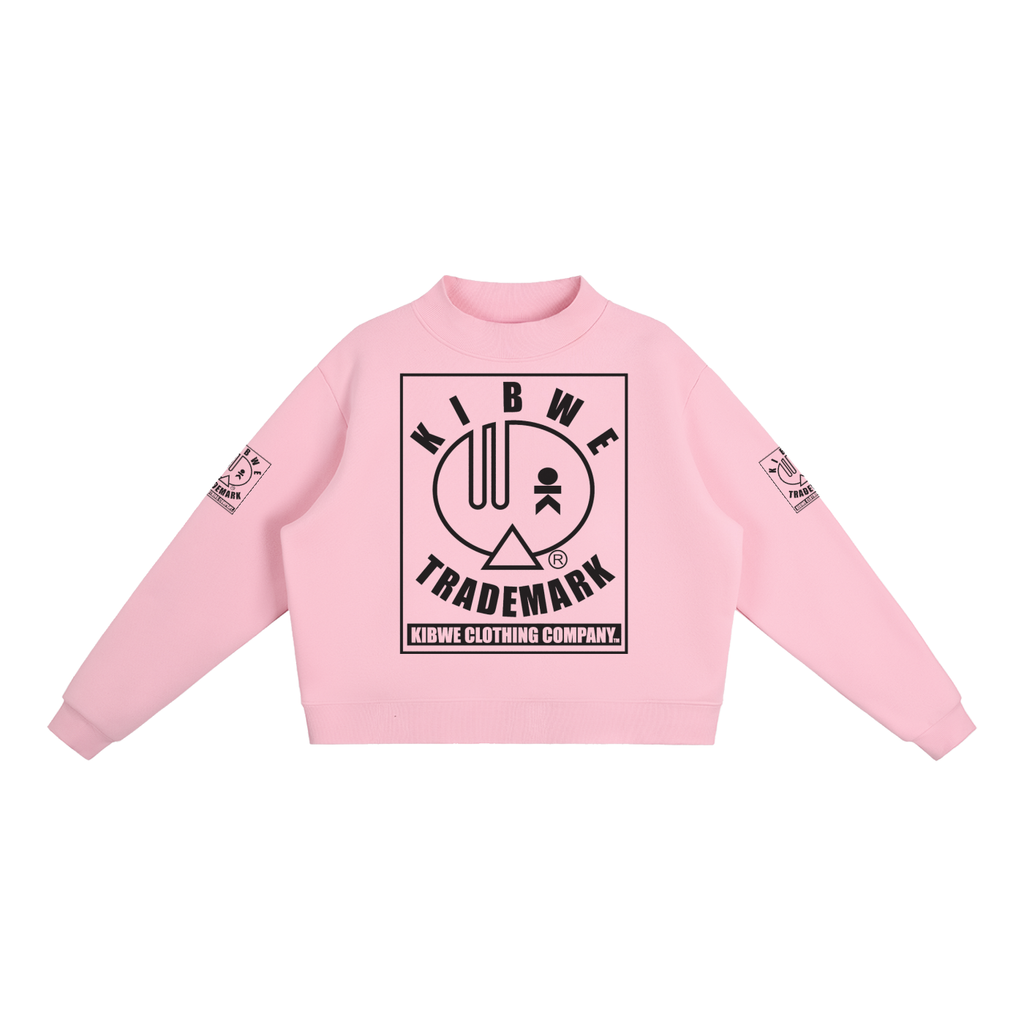 Essential Fleece Mock-Neck Crew Sweatshirt