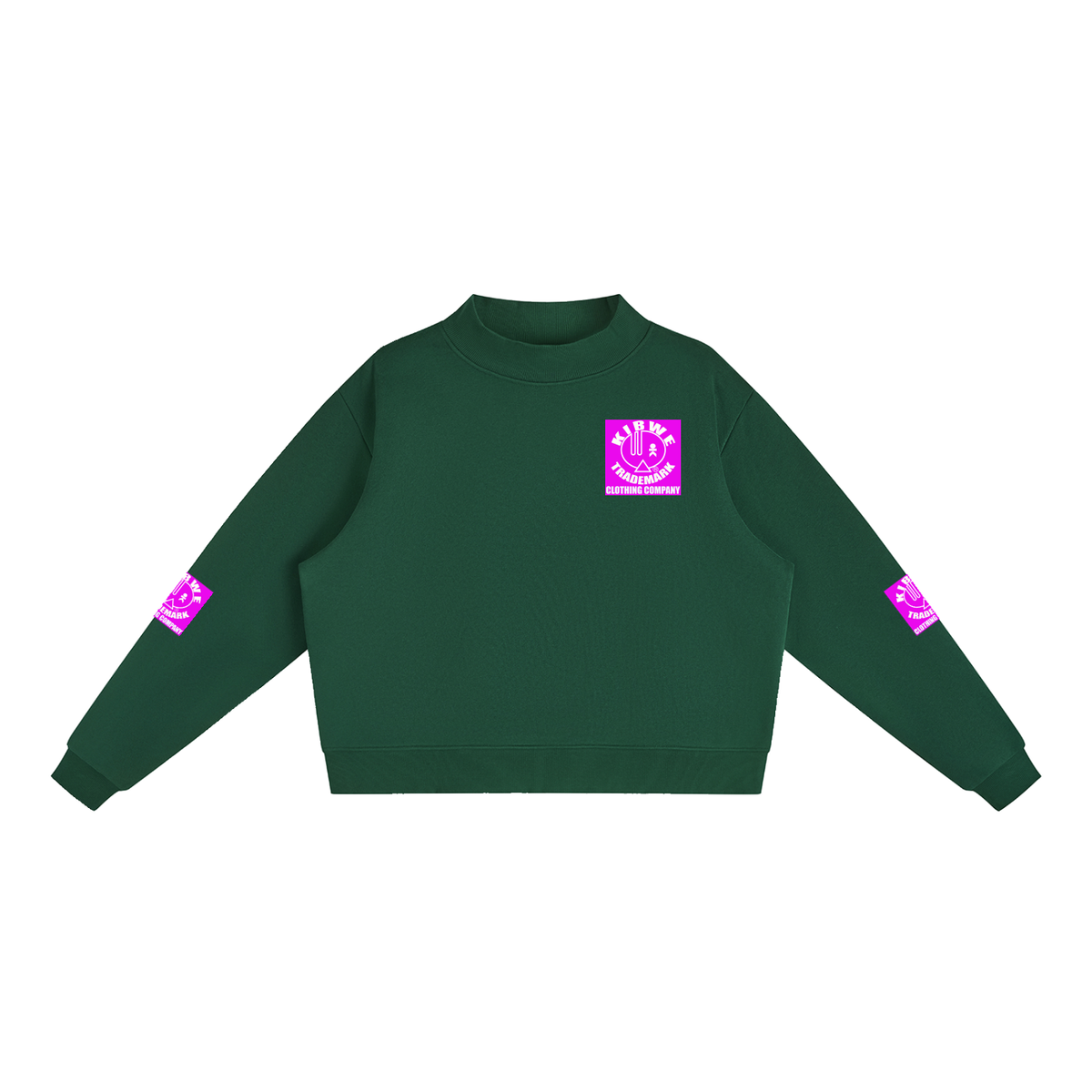 Essential Fleece Mock-Neck Crew Sweatshirt
