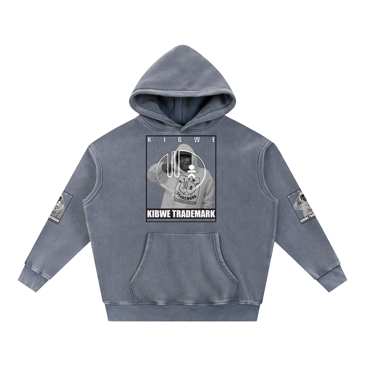 Snow Wash Fleece Oversize Hoodie